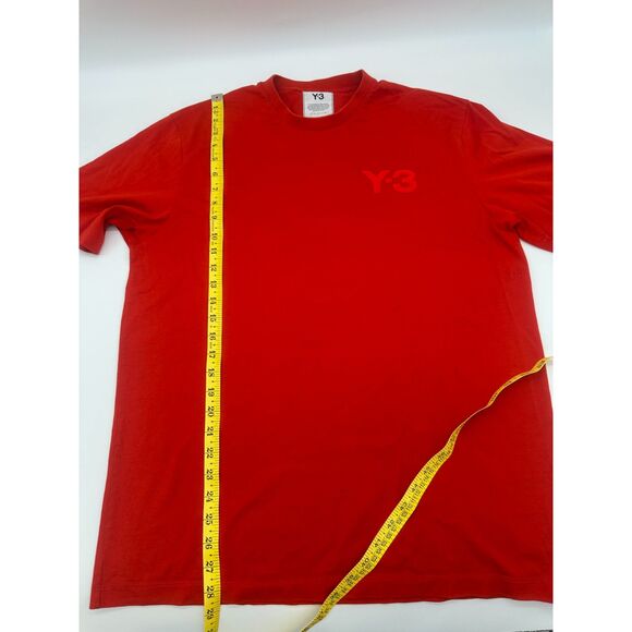 Y3  Logo T-Shirt Chest Logo Crew Neck Sz M Short Sleeves Cotton Yohju Yamamoto - Picture 3 of 6